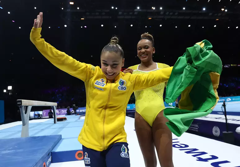 Flávia Saraiva e Rebeca Andrade
