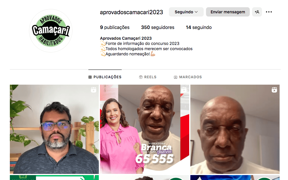 Perfil no Instagram pressiona prefeito de Camaçari por convocação de aprovados em concurso público